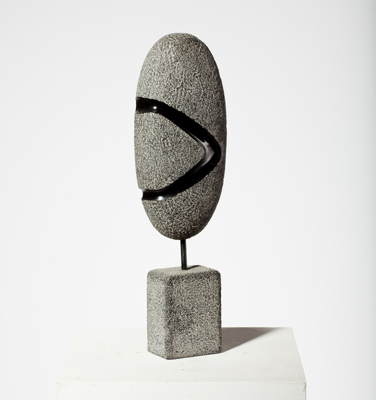 Geborgenes Schwarz / schwarzer Marmor / 60 cm